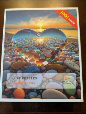 Challenging 1000‎ Piece Love Pebbles Beach Jigsaw Puzzle for Adults